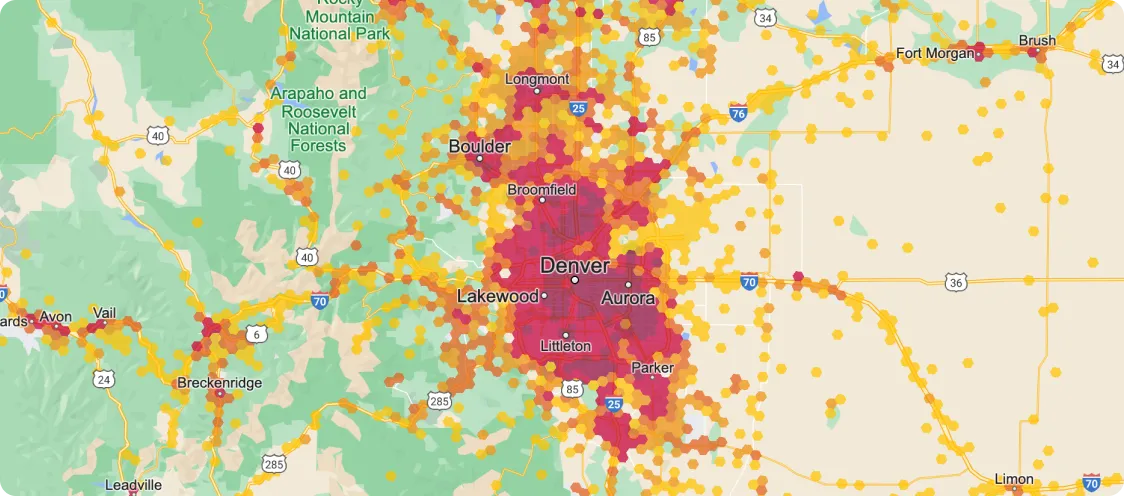 A visualization of the map for developers