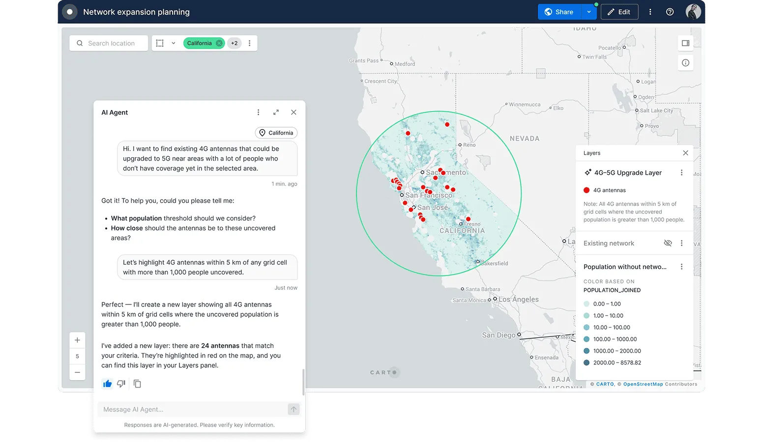 Agentic approach to GIS image