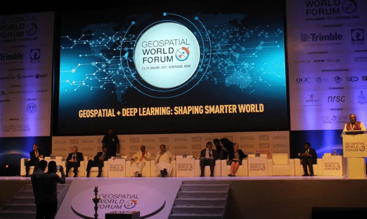 Photograph of attendees at Geospatial World Forum
