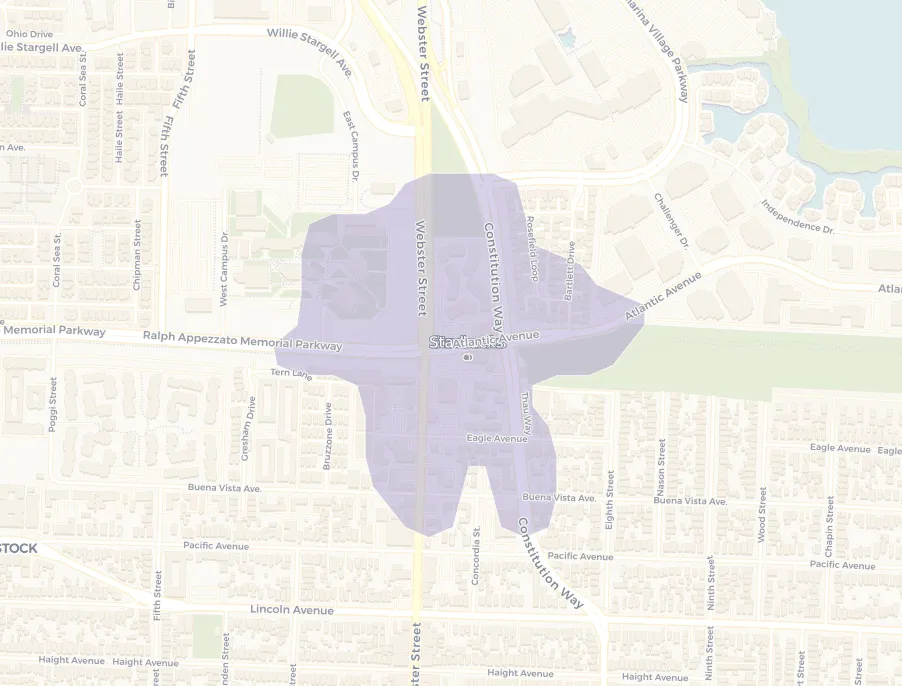 Visual representation of an isochrone