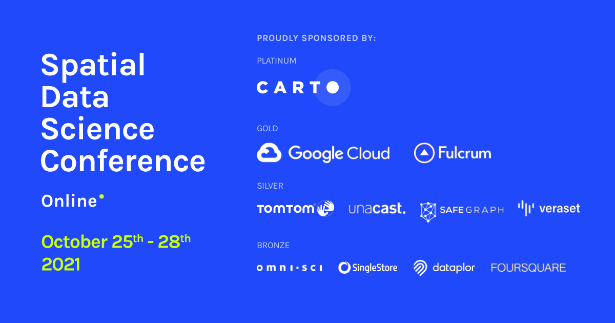 Graphic displaying sponsors of #SDSC21