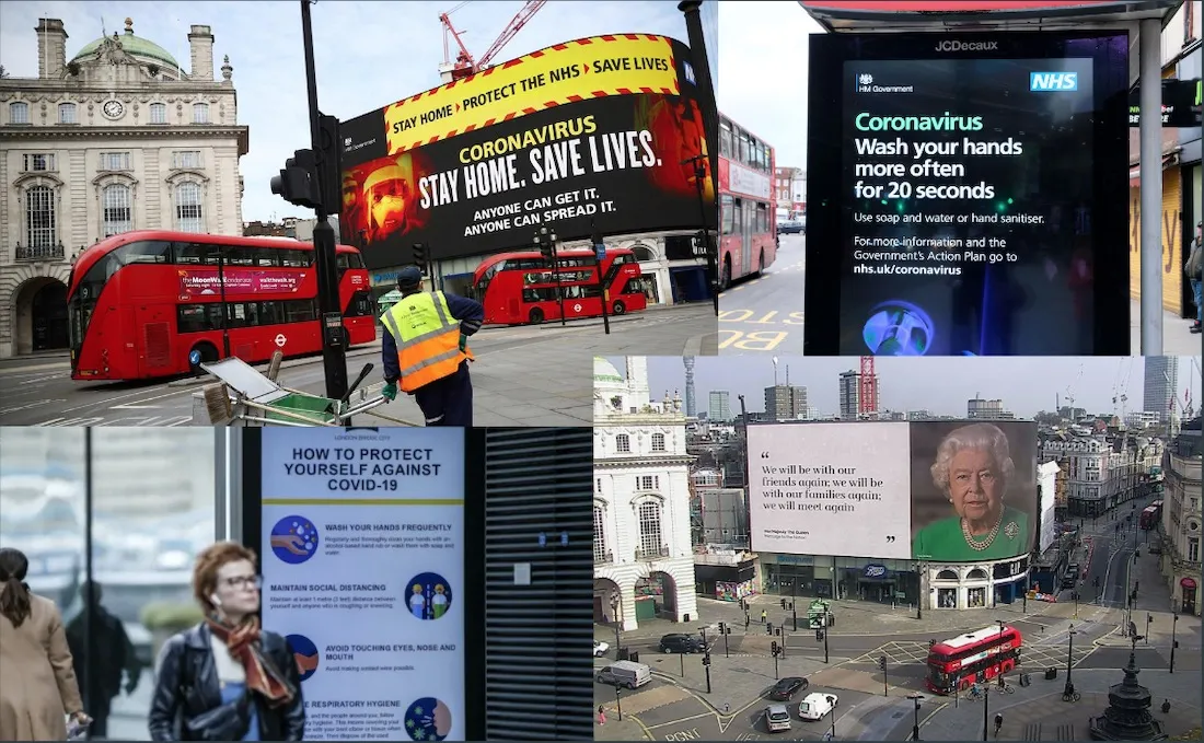 Graphic showing different OOH & government initiatives