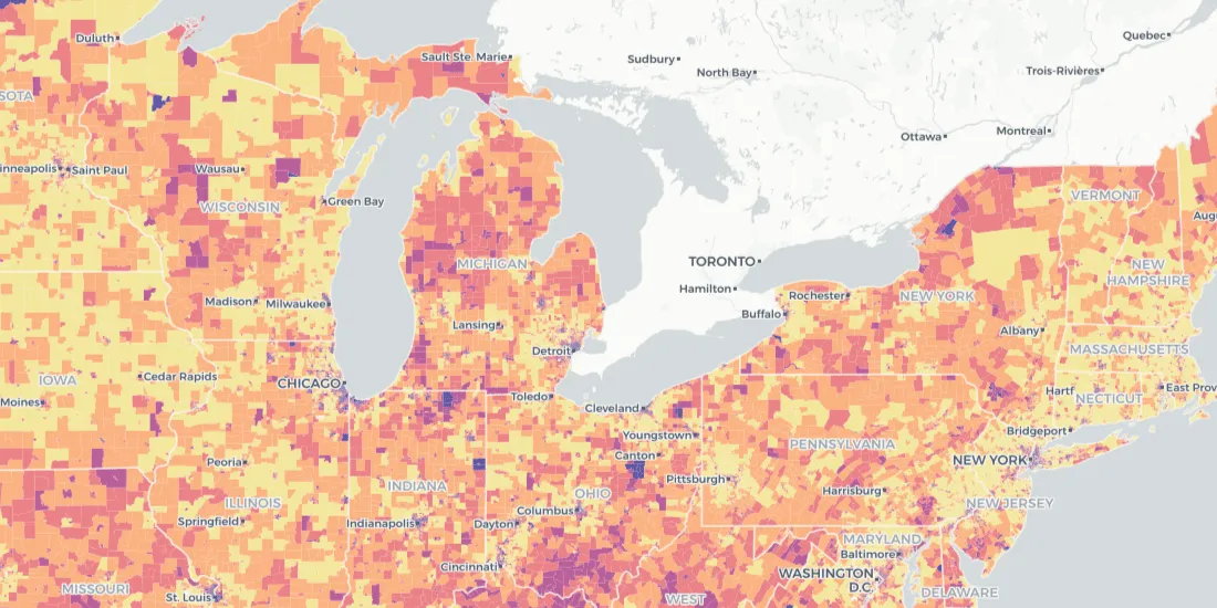 US Social Determinants of Health Atlas - Map of the Month