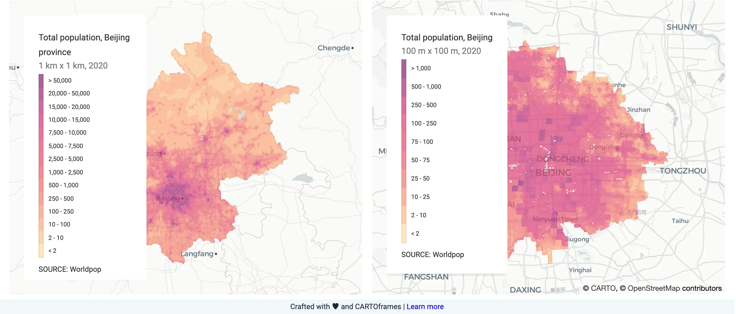 Graph comparison map