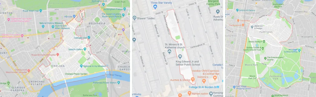 Postal Codes in London  Toronto  and Sydney
