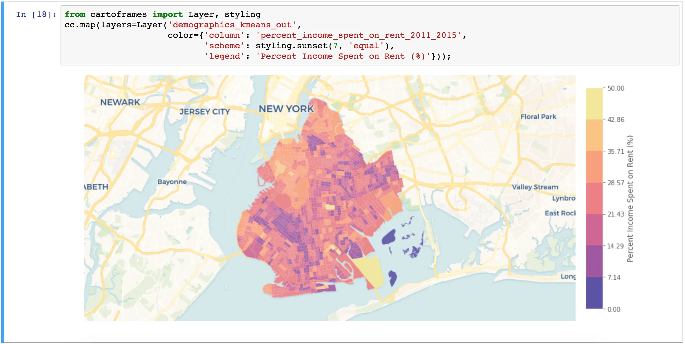 Generating a map inside Jupyter Notebook