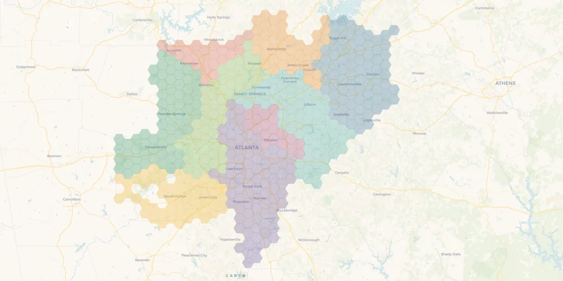 Territories optimized for efficiency