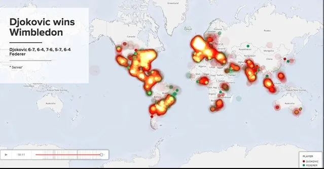 Wimbledon 2014’s Twitter map