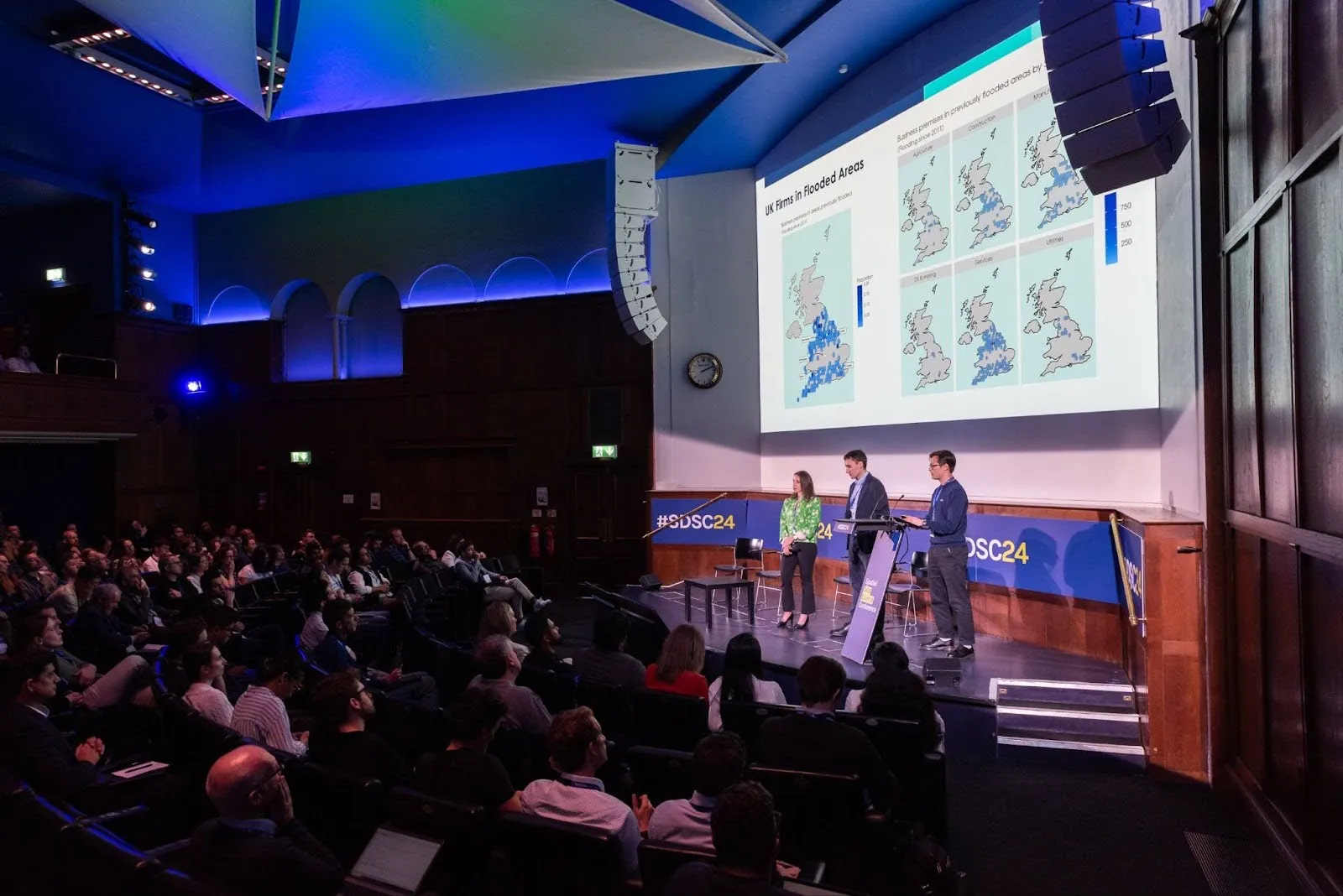 A photograph of the Bank of England presenting at SDSC