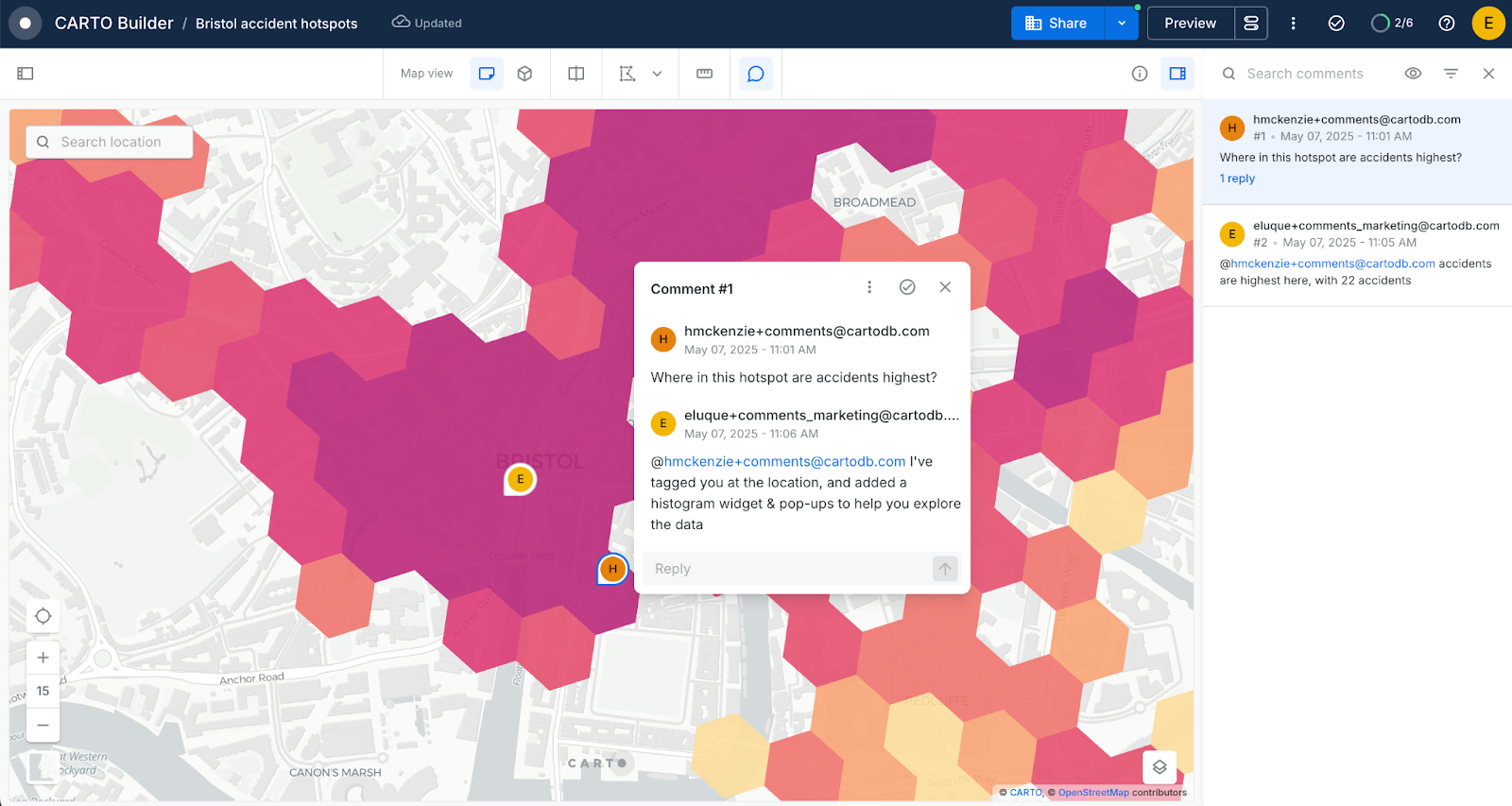 A screenshot of CARTO Builder
