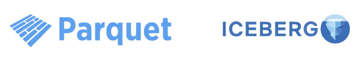 The Parquet and Iceberg logos