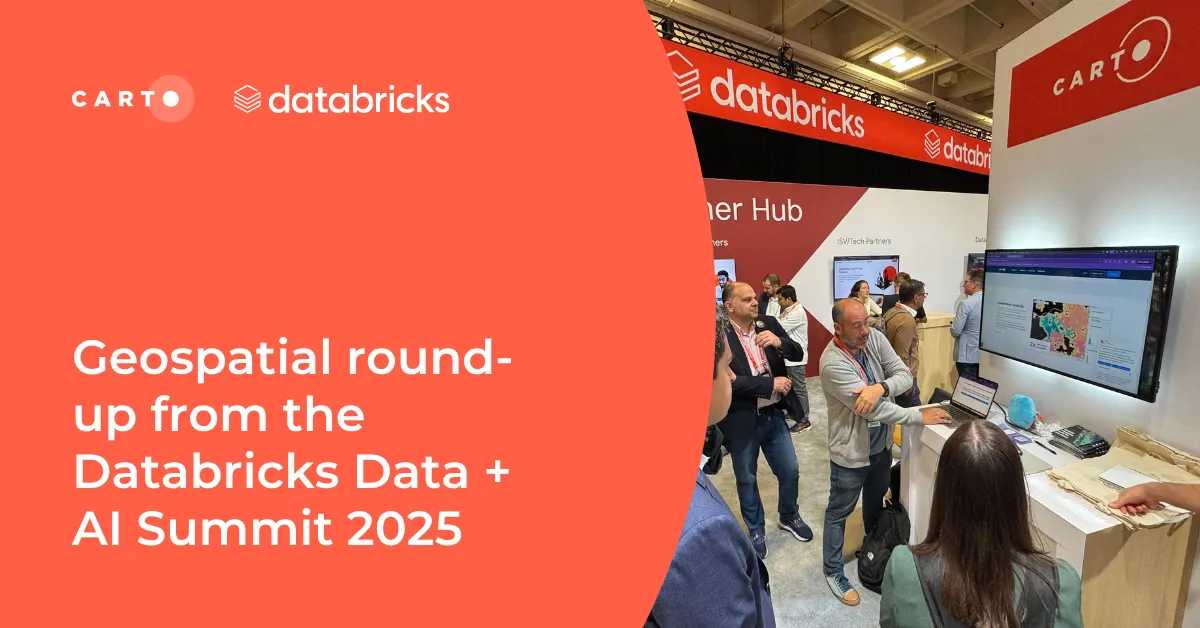 Geospatial & AI at the Databricks Data + AI Summit 2025 | CARTO
