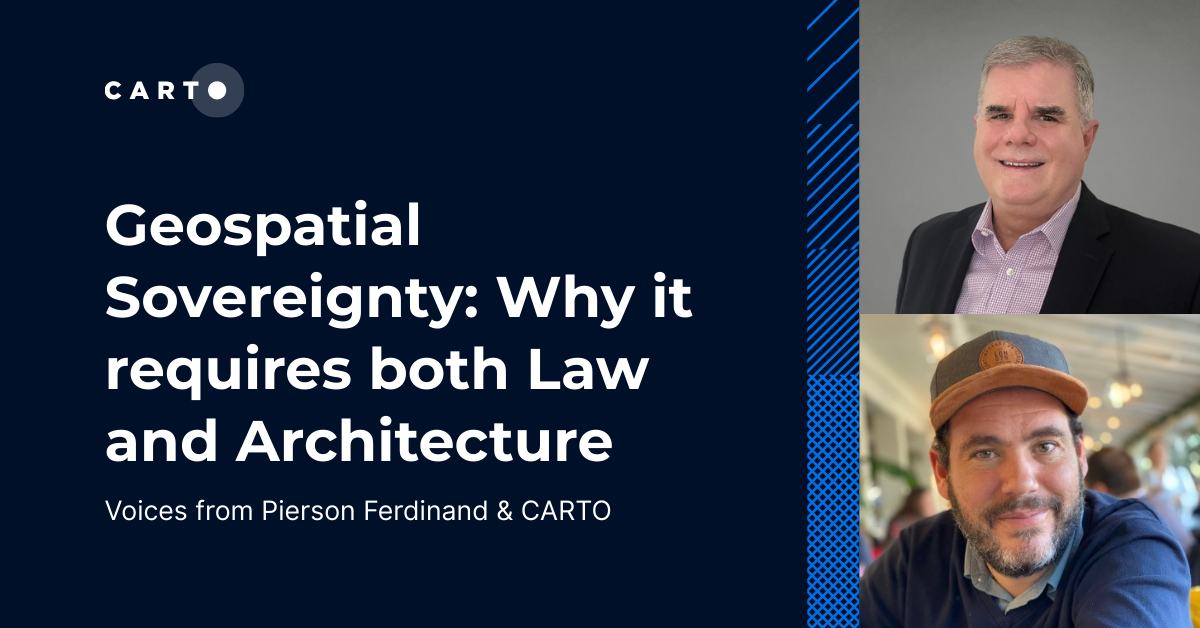 Geospatial Sovereignty: Why it requires both Law and Architecture