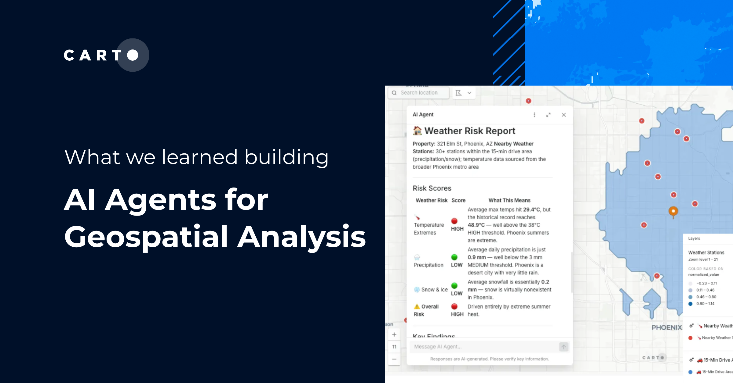 What We Learned Building AI Agents for Geospatial Analysis