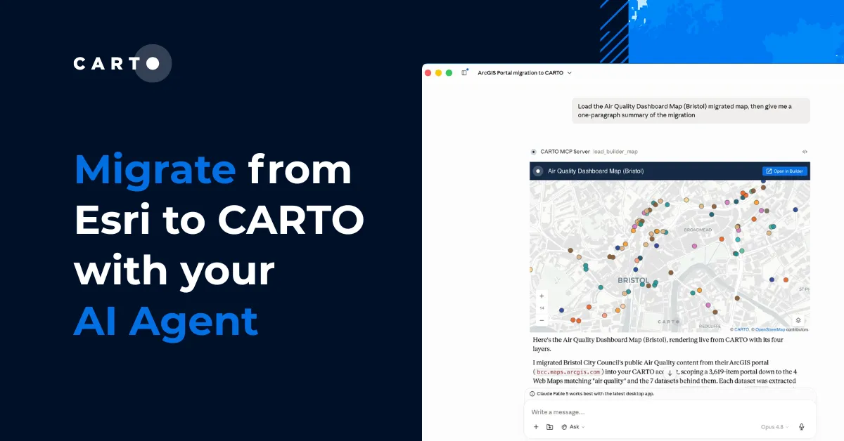 Migrate from Esri to CARTO with your AI Agent
