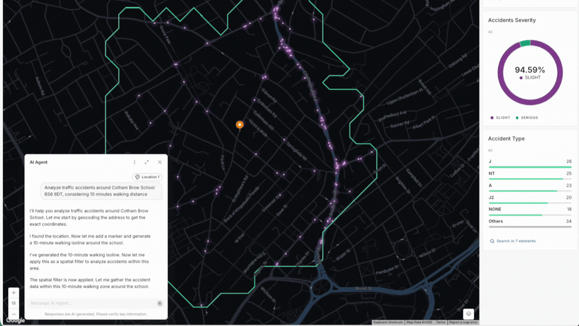 AI Agents building visual charts in CARTO Builder
