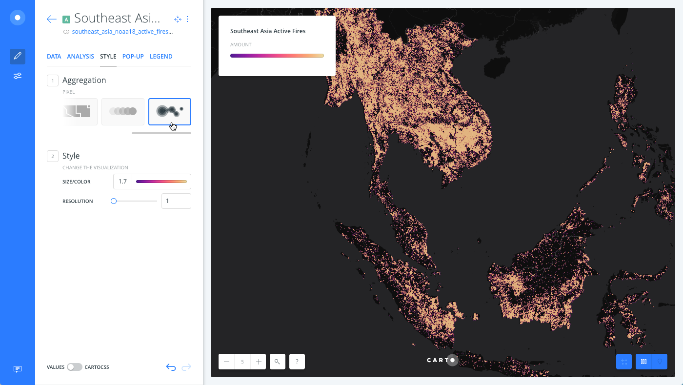 Edit heatmap options