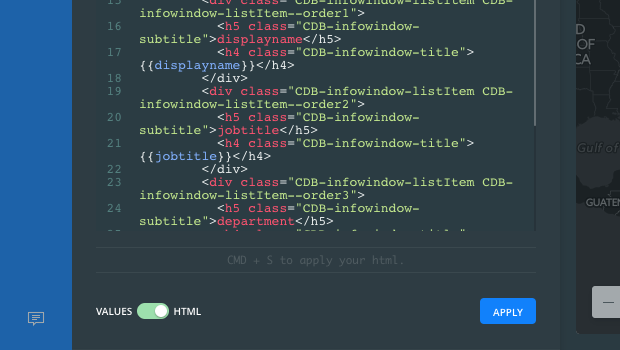 Custom HTML for pop-ups