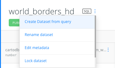create dataset query