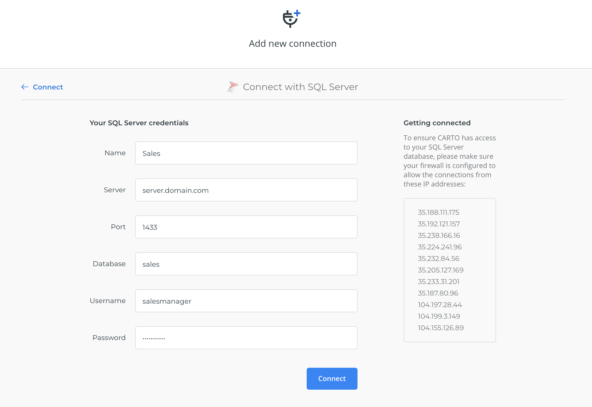 How To Manage Connections To Datasources CARTO