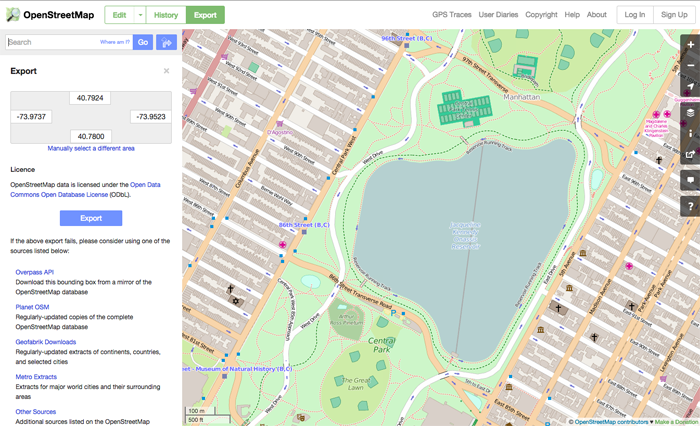 Exporting OSM Data