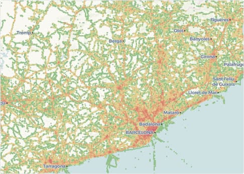 Mobile coverage Catalonia map