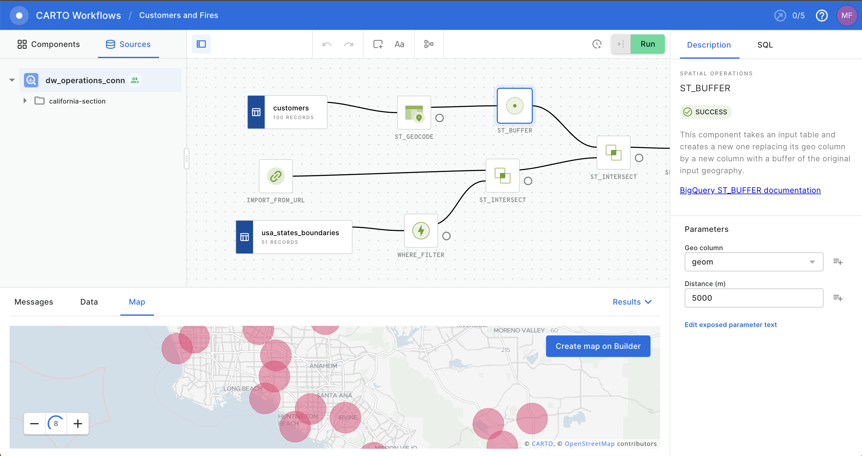 See the results of CARTO Workflows