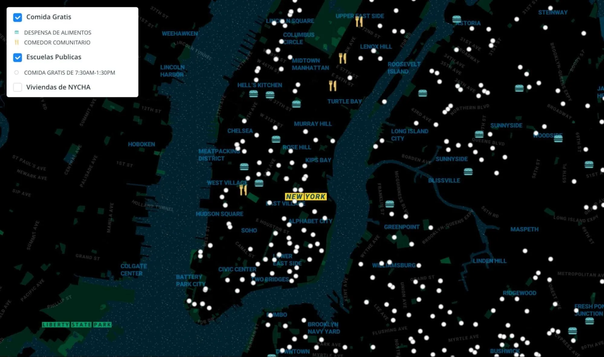 Screenshot of Territorial Empathy Food Access Map