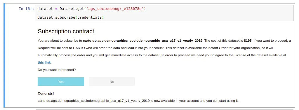 Data Subscription