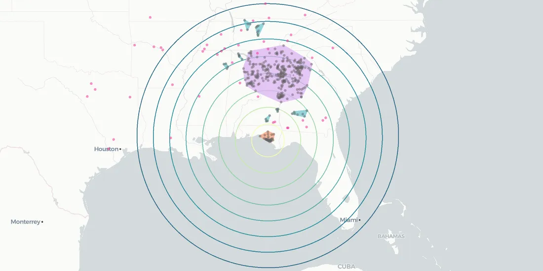 POI visit data by time