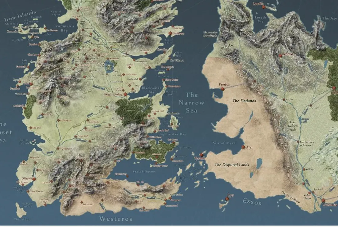 Detailed Westeros Map
