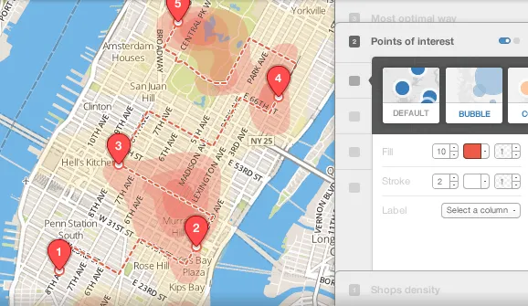 CartoDB Editor with Sublayers