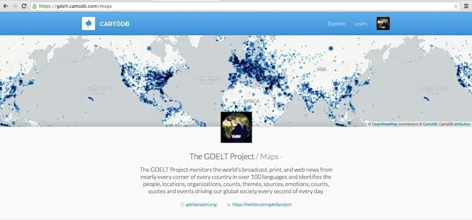 GDELT Account Maps