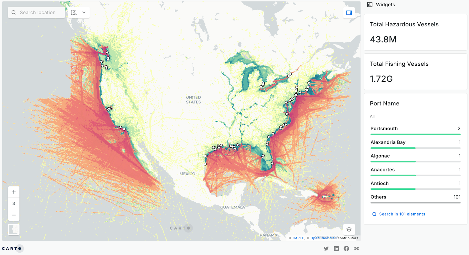 A screenshot of CARTO Builder
